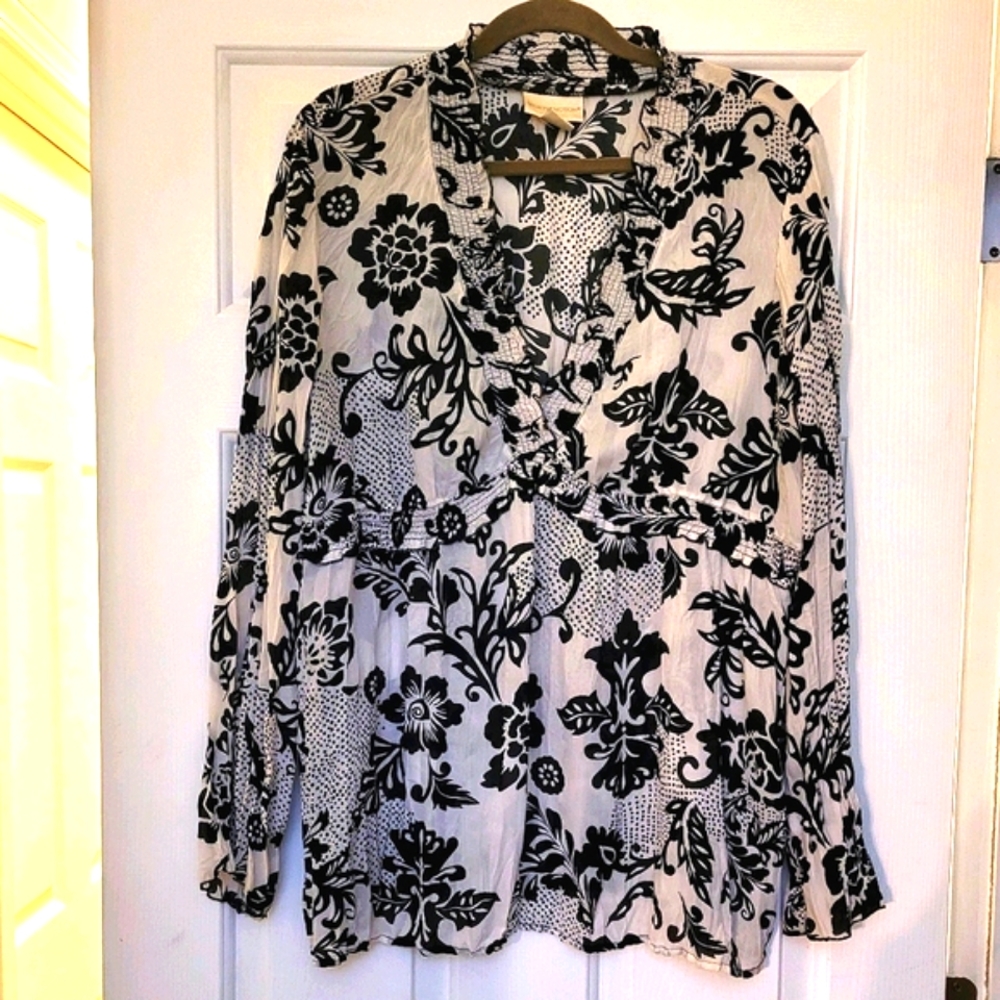 Flirty, sheer blouse - XL